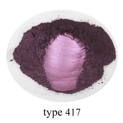 Proszek Mica Pigment proszek perłowy Pearlized Shimmer farba akrylowa do sztuki lakier samochodowy mydło cień do powiek barwnik 50g typ 417 Rose Violet