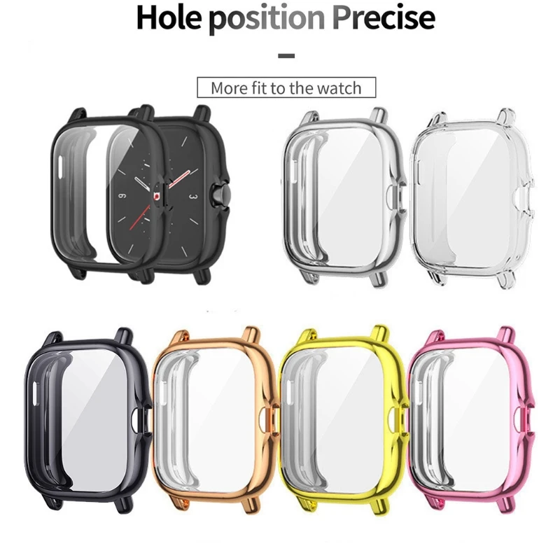 

Full Coverage Protective Cover For Amazfit- GTS 2 Plating TPU Case For Huami-Amazfit GTS2 Smartwatch Protector A198 Au11 21