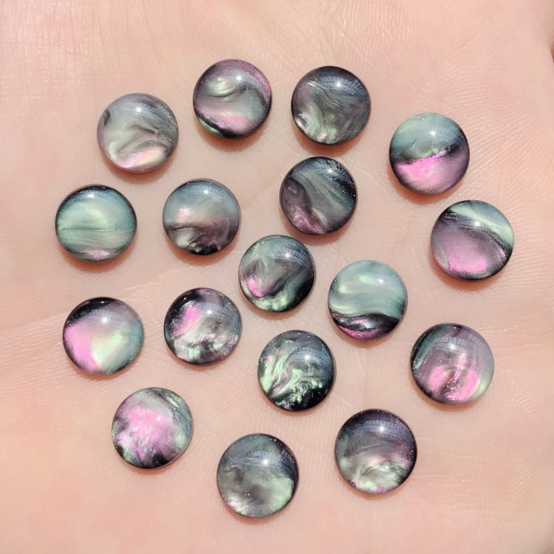 Diy Colorful Resin Natural Stone Flat back Water drop &round &oval Resin Cabochons Jewelry&wedding Accessories 10mm/10*14mm