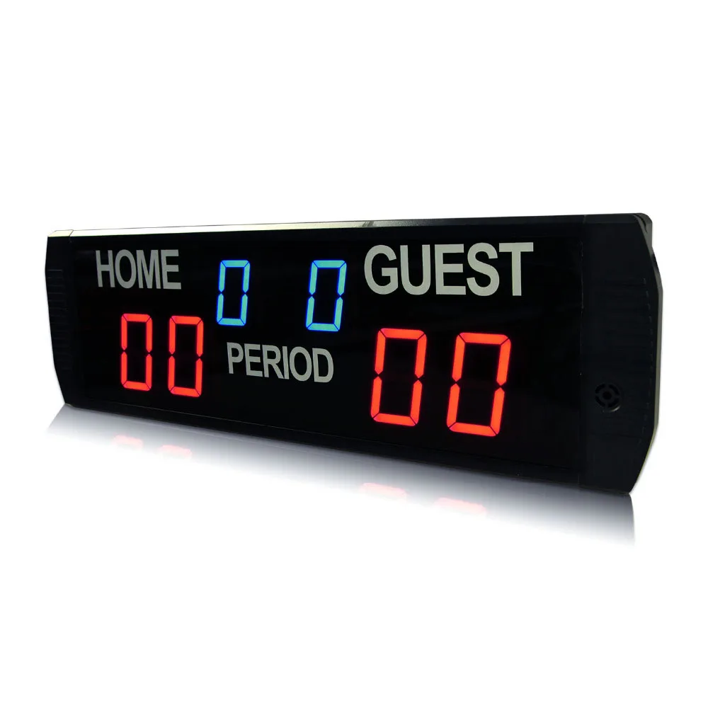 Di alta qualità basketball scoreboard LED digital portable elettronico tennis da tavolo scoerboard orologio con il basamento