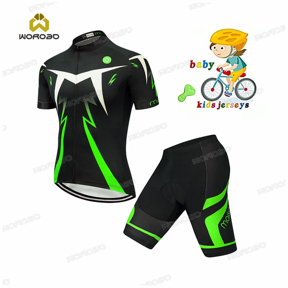 

2021 Children's Cycling Bike Jersey Set Team Bicycle Clothing Suit Short Sleeve Clothes MTB Kids Cycling Wear Summer Suit