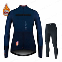 Cycling Jersey Set Women Winter Thermal Fleece Jacket Lady Long Sleeve Sweatshirt Warm Riding Tops Female Bike Spain Uniform