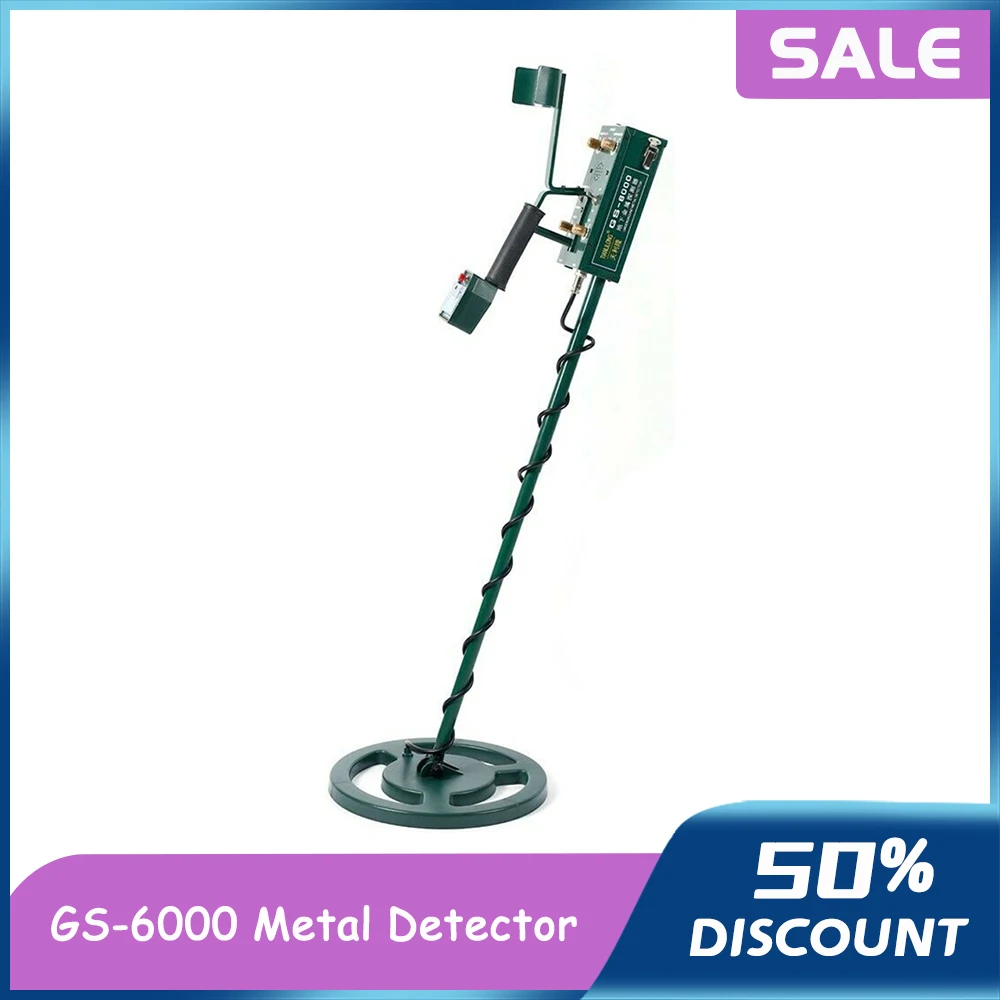 

with Charger GS-6000 High Accuracy Metal Detector Gold Digger with Sensitive Waterproof Coil LCD Display