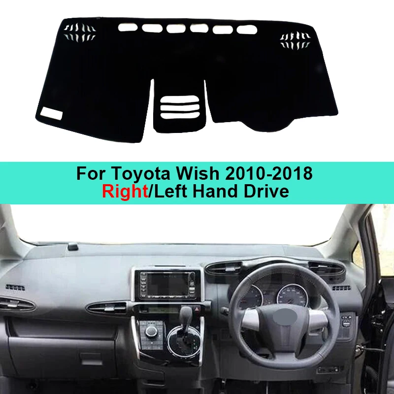 Car Inner Dashboard Cover Dash Mat Carpet For Toyota Wish 2010 - 2018 Dashmat Sun Shade 2017 2016 2015 2014 2013 2012 2011