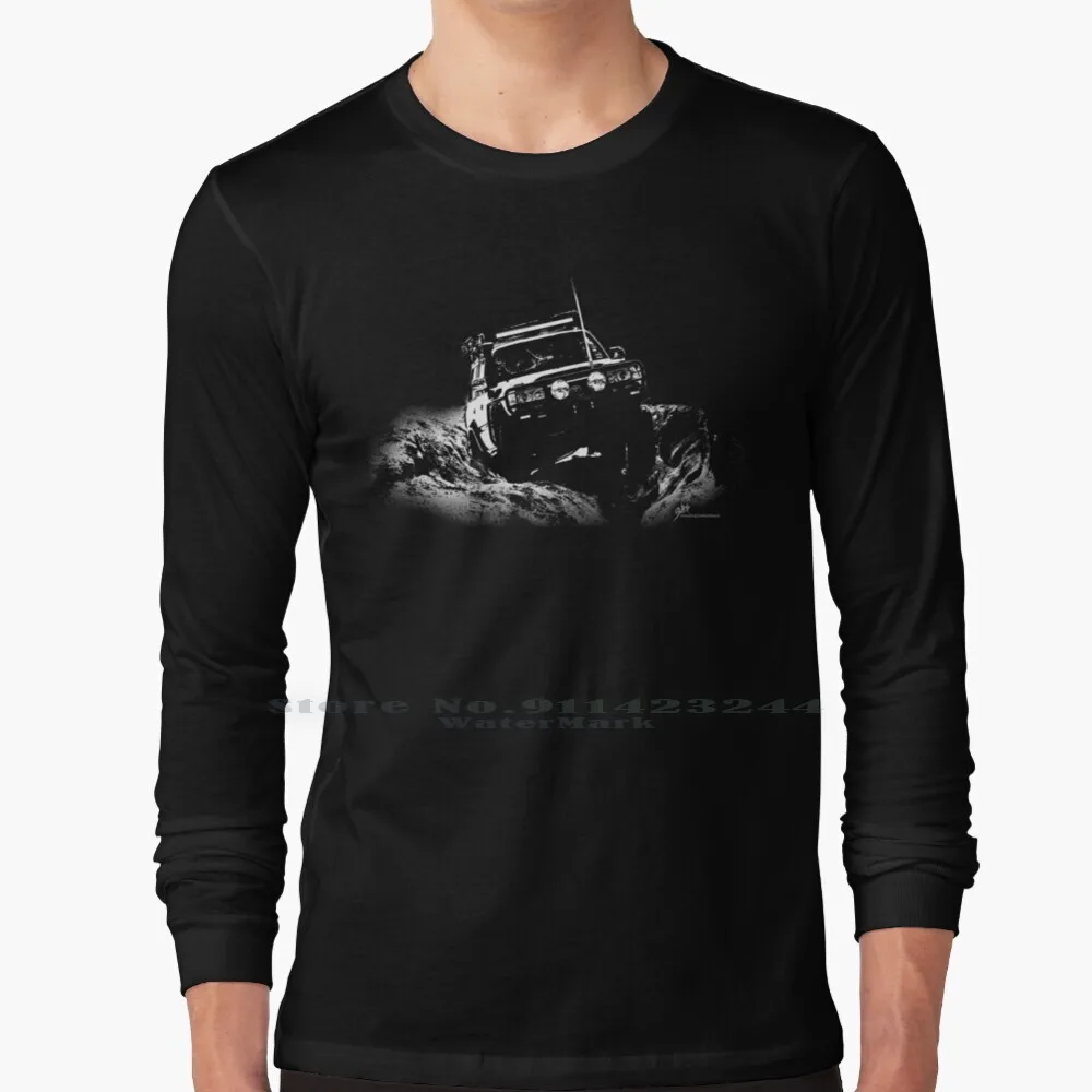 Landcruiser 100% Cotton Long Sleeve T Shirt Land Cruiser 4wd Four Wheel Drive Offroad Off Road Car Cool Trending Tuff Truck