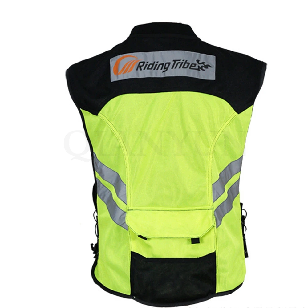 Moto Reflective Vest Jacket Motorcycle Safty Waistcoat Warning Clothing High Visibility Vest Team Uniform Off-Road Racing Vest