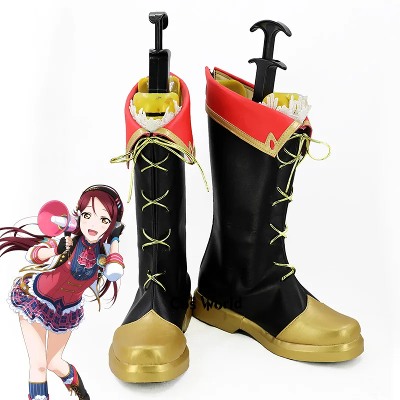 

Love Live Sunshine Aqours UR Card Sakurauchi Riko Аниме Обувь для косплея на заказ Сапоги