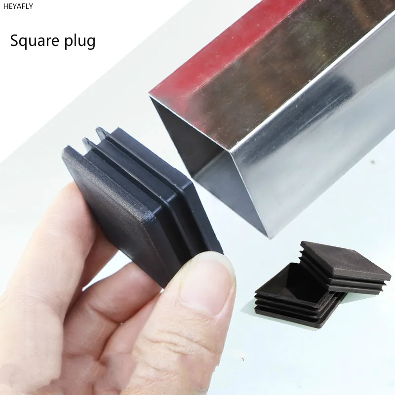 Square Pipe Inner Plug, Antiskid Foot Pad, Metal Pipe Plug, Sleeve Sealing Cap, Gym Accessories