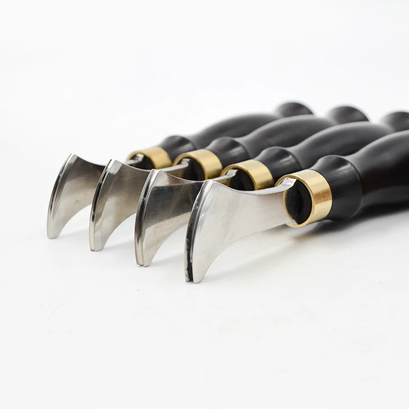SOZO Cao Chất Lượng Da Thủ Công Edge Creaser Lưỡi Dao Thép Không Gỉ Gỗ Mun Blackwood Tay Cầm Đánh Dấu Viền Trang Trí Dòng Dụng Cụ