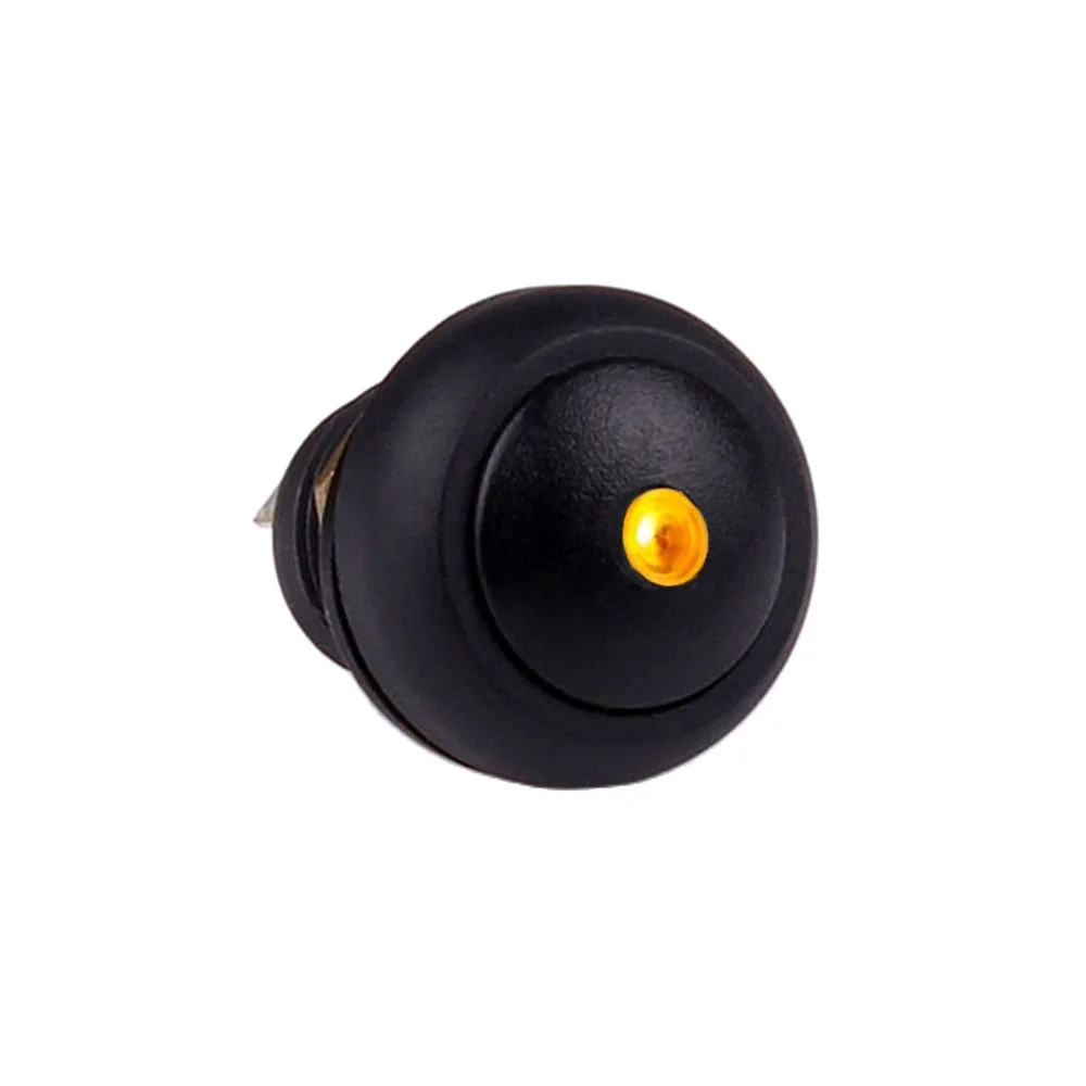 10 Pieces 12mm IP67 Waterproof Motorcycle Light Scooter Electric Light Switch Illuminated Reset Fix Plastic Waterproof  Switch