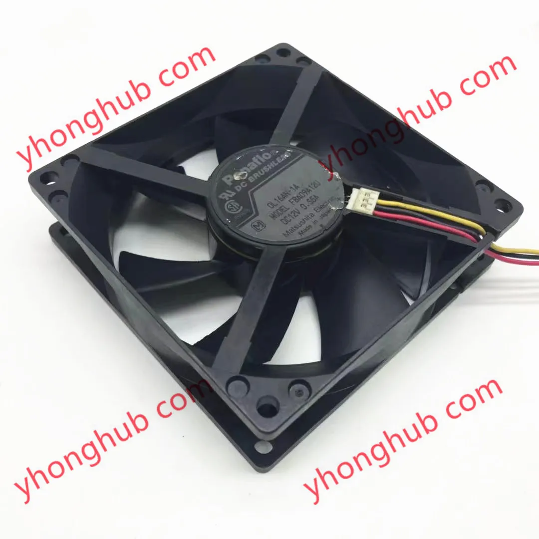 

FBA09A12U DC 12V 0.55A 90x90x25mm 3-Wire Server Cooling Fan