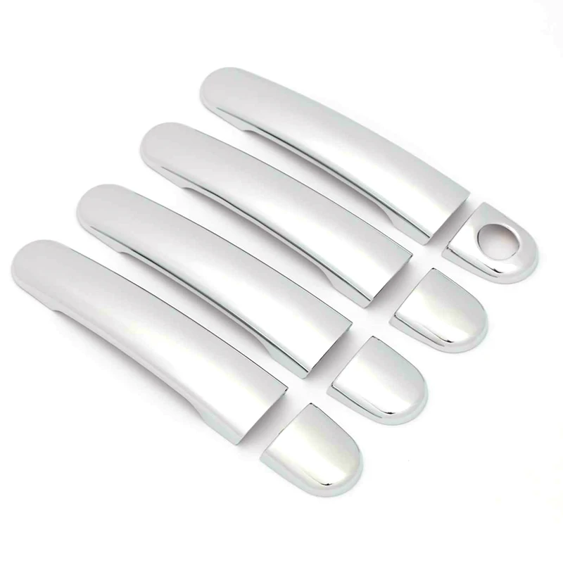 Chrome For For Volkswagen PASSAT B5 Golf MK4 POLO Door Handle Cover Frame Trim Sticker Carbon Look