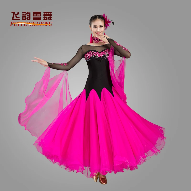 2025 Woman new national standard dance performance dress Modern Dance Dress Adult Waltz show dress 078