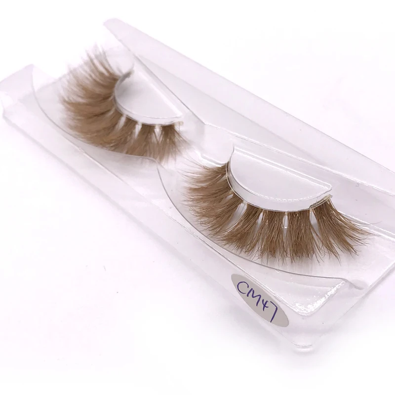 New color 3D mink lashes wholesale makeup natural long individual thick fluffy  colorful false eyelashes lash extension supplies