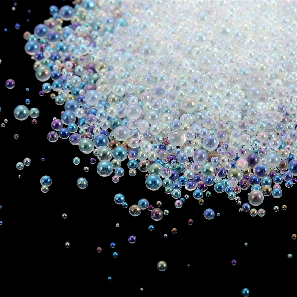 10-20g Mini Bubble Ball Beads Tiny Crystal Glass Bead For Silicone Mold UV Resin Epoxy Filler Resin Filling DIY Nail Art Decor