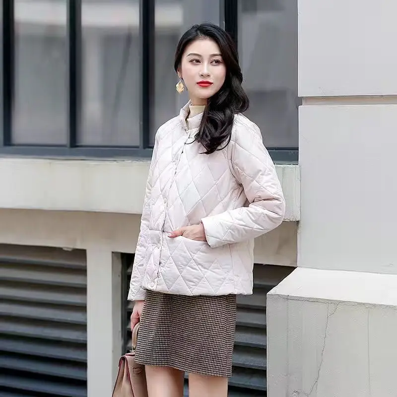 

Plus Size 5XL Slim Warm Winter Coat Women Fashion Down Cotton Puffer Jacket Female Black White Casual Short Parka Streetwear