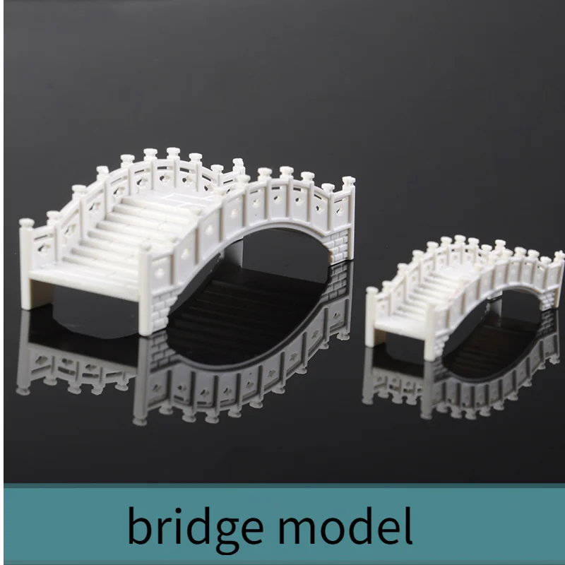 2 szt. 1:75 1:100 miniaturowy most Model ABS zabawki budowlane architektura zestawy do budowania bajkowe akcesoria ogrodowe