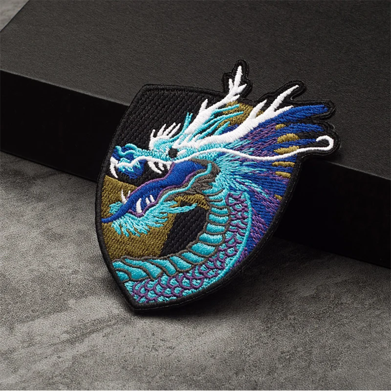 Dragon Chinese Style High-End Patch Embroidery Badges Precision Processing Clothing Decoration Iron On Stickers Patches