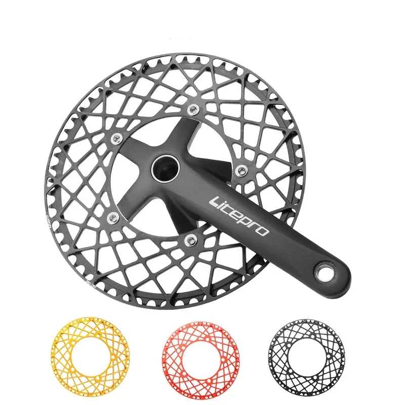 Folding Bike Chainring 130 BCD Crankset CNC Alloy  BMX Single Speed Chainwheel Road Bike Crank 53T 56T 58T Chain wheel