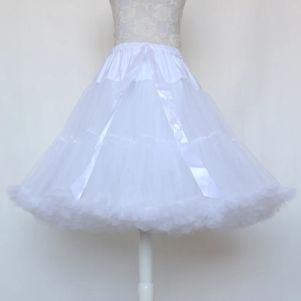 Robe de RhLolita en tulle pour femme, jupon court, sous-jupe balançoire, cosplay fille, robe de Rh, jupe tutu de ballet, Rockabilly, 55cm