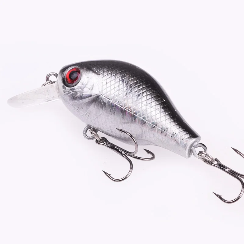 Señuelos de Pesca con manivela Wobbler, 5cm, 8g, Isca, plástico duro, Artificial, Japón, Crankbait, carpa, lubina, aparejos de Pesca, 1 ud.