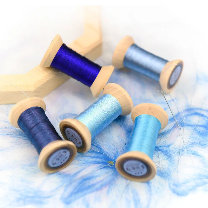 Sapphire blue series of Gold Line/French embroidery  thread/embroidery spool/colorful gold embroidery thread/ 50 meters/piece