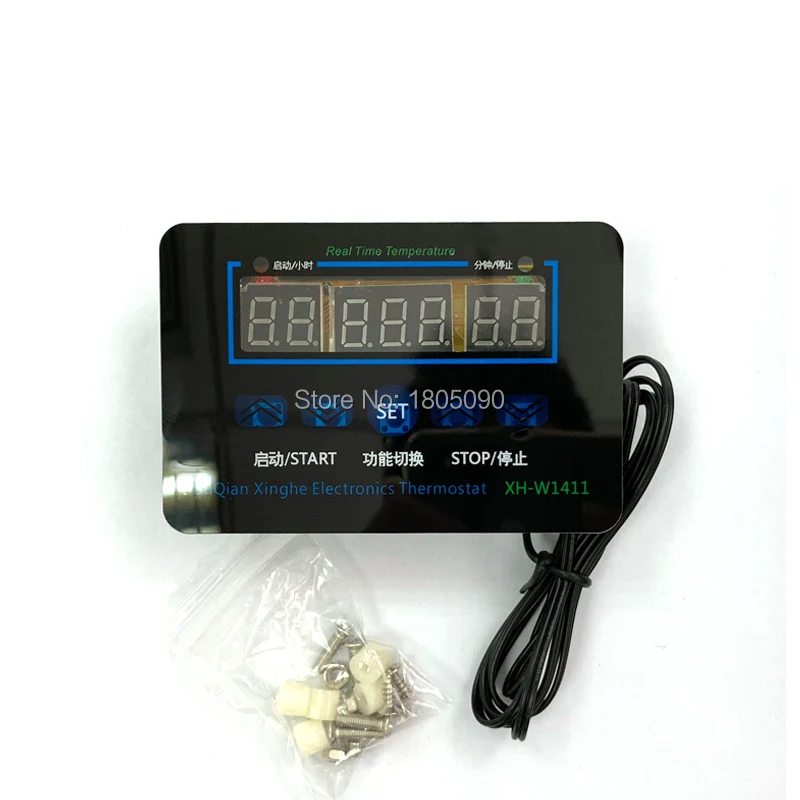 W1411 DC12V AC220V 10A 55~120 LED Digital Temperature Controller Thermostat Control Switch Sensor For Greenhouses Aquatic Animal