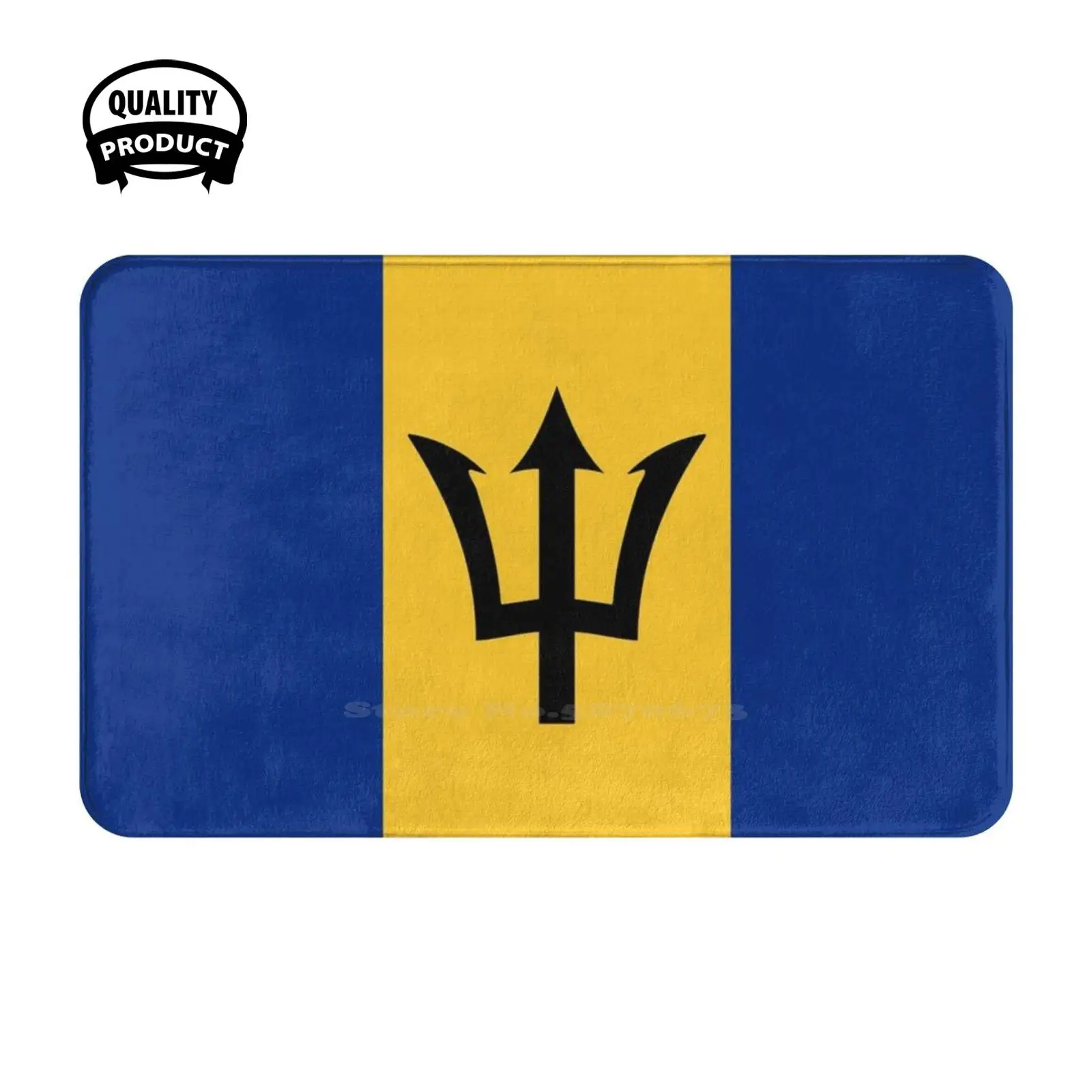 Flag Of Barbados Soft Cushion Home Carpet Door Mat Car Rug Flag Barbados Bridgetown Barbadian North America Country Vexillology