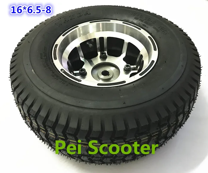 

16inch 16 inch 16*6.5-8 aluminum alloy hub wheel tires for wheelchair scooter robot motor phub-16st