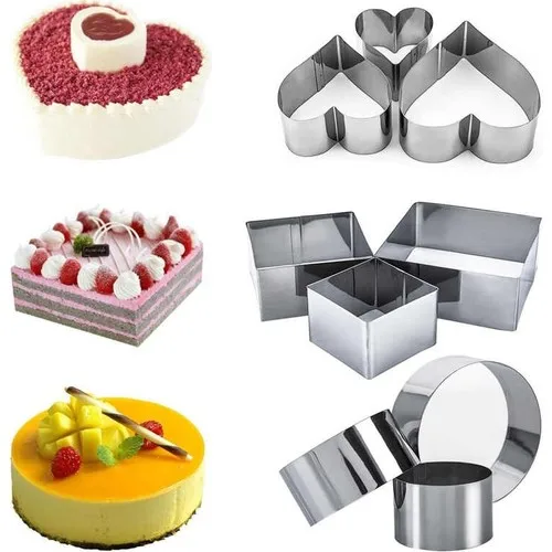 Narkalıp Heart Square Round Cake Mold 9'lu