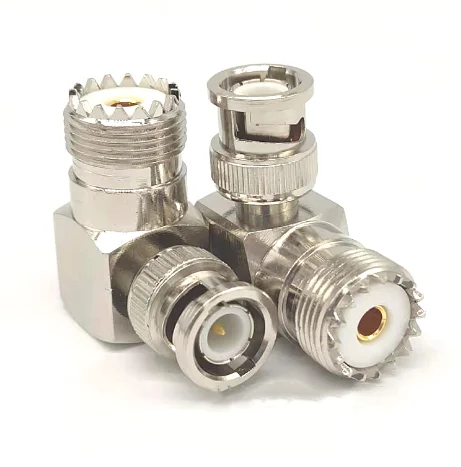 

Connector PL259 SO239 UHF Female to bnc male Plug Right Angle 90 Degree Deg RF Coaxial Adapters