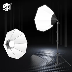 Photography Softbox Kit Portable Octagon Softbox 70W LED Light Brightness Flash Umbrella With 2M Stand Photo Studio Accessories