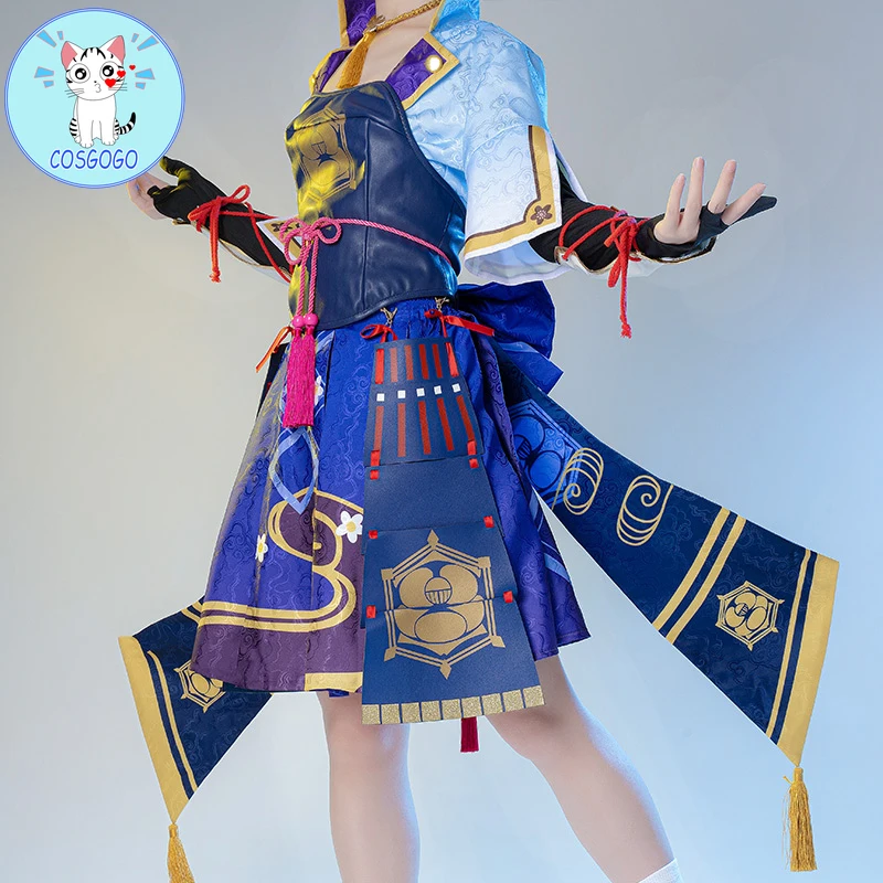 

Anime Genshin Impact Kamisato Ayaka Cosplay Costume Game Suit Dress Uniform ShenLiLingHua Halloween Carnival Party Outfit Women