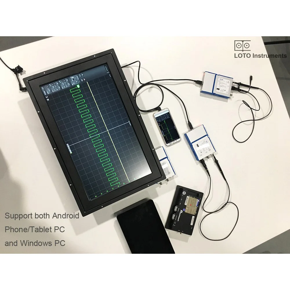 50MSa/s Portable Digital Oscilloscope OSC482 OSC482M PC Android USB 2.0 Virtual 2CH Bandwidth 20Mhz Sampling Data Oscilloscope