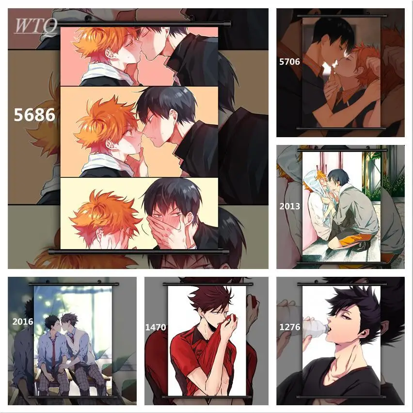 Haikyuu Yaoi Kei Shoyo X Tobio Anime Posters Canvas Painting Wall Decor Posters Wall Art Picture for Living Room Decor Home Deco