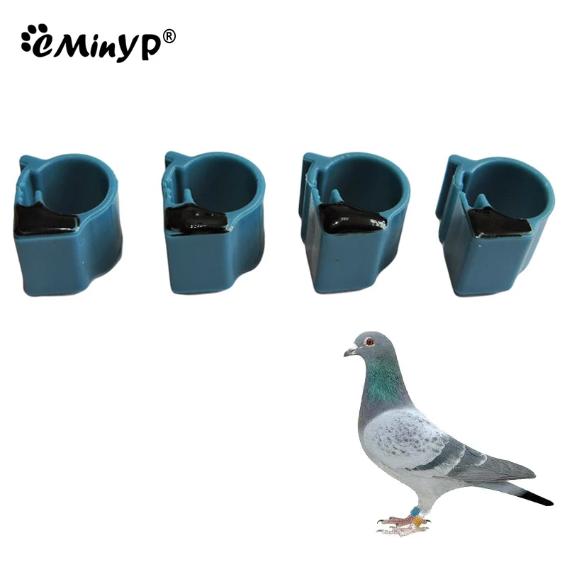 10Pcs RFID Pigeon Bird Ring EMID Tag ID Bird Leg Clip Rings For Tracking With 125KHz Low Frequency 4100 Chip Training supplies