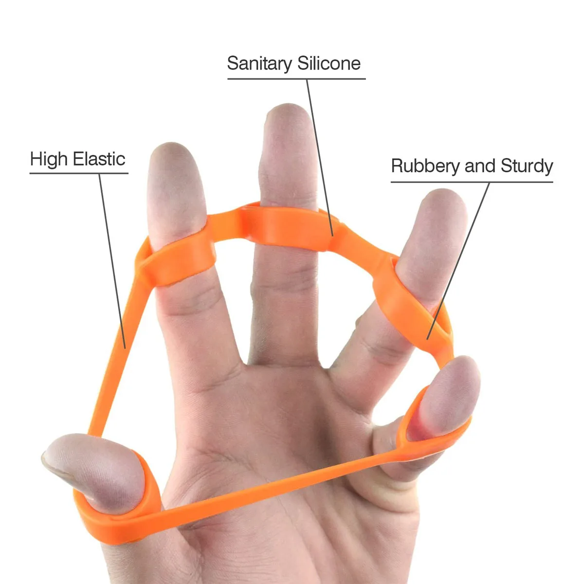 Hand Gripper Silicone Finger Expander Exercise Hand Grip Wrist Strength Trainer Finger Exerciser Resistance Bands Fitness