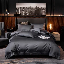 White Grey Hotel Quality Silky Soft Egyptian Cotton Bedding set Queen King Size 4/6Pcs(1 Duvet Cover 1Bed Sheet Pillow Shams)