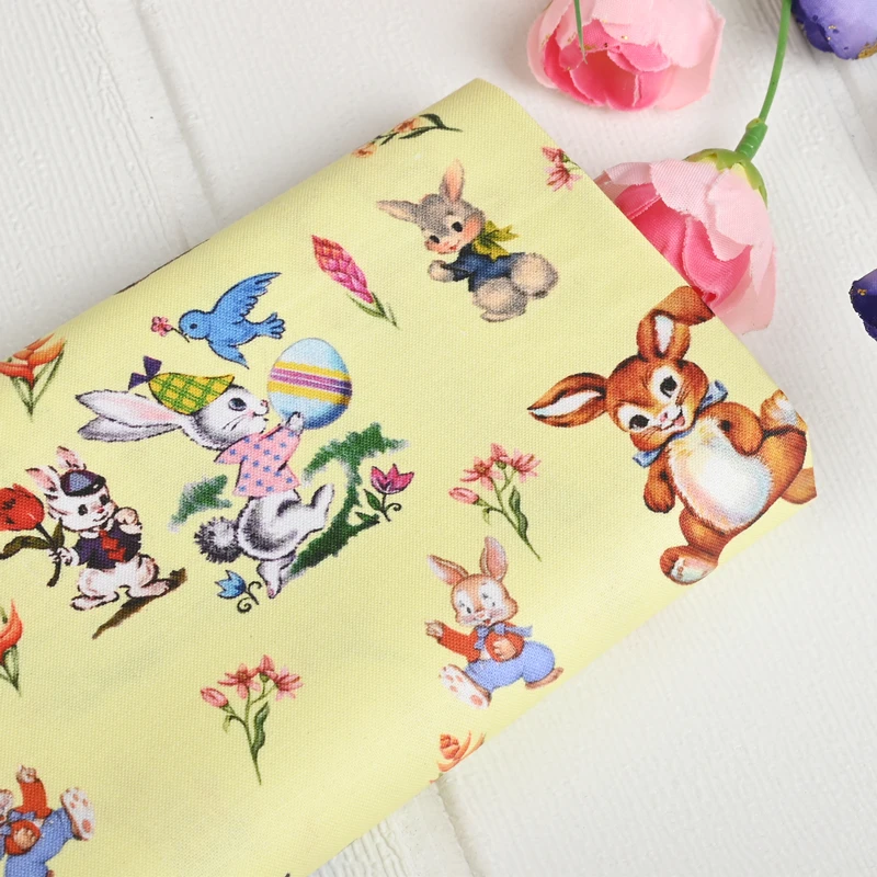 Retro nostalgic little girl animal cotton fabric Patchwork Sewing Quilting shirt clothes handmade patchwork Lolita bedding