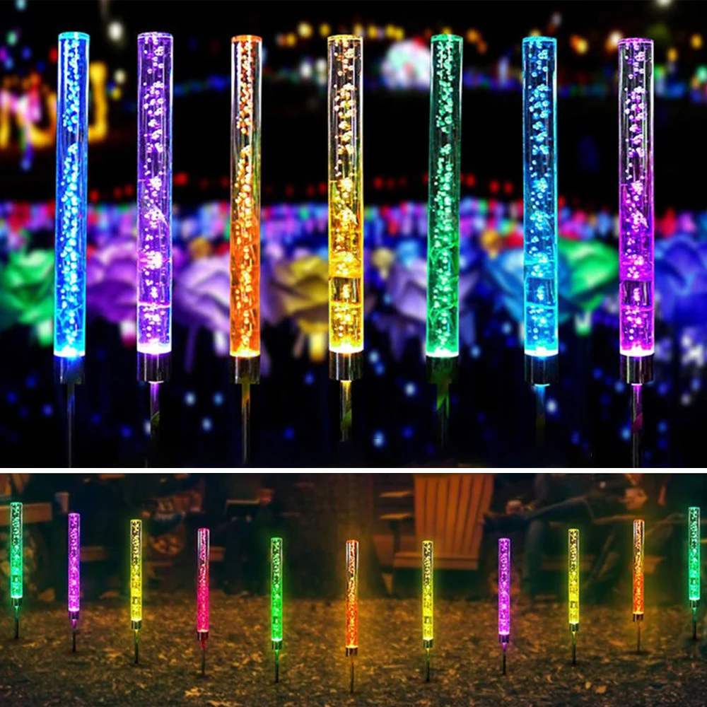 led solar luminous reed light bubble stick ao ar livre impermeavel gramado jardim iluminacao de paisagem 01