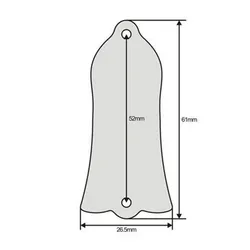 2-Ply Plain Black Bell Truss Rod Cover For Les Paul Electric Guitar Bass PVC Truss Rod Cover Plate Scroll Plate Gibson LP SG