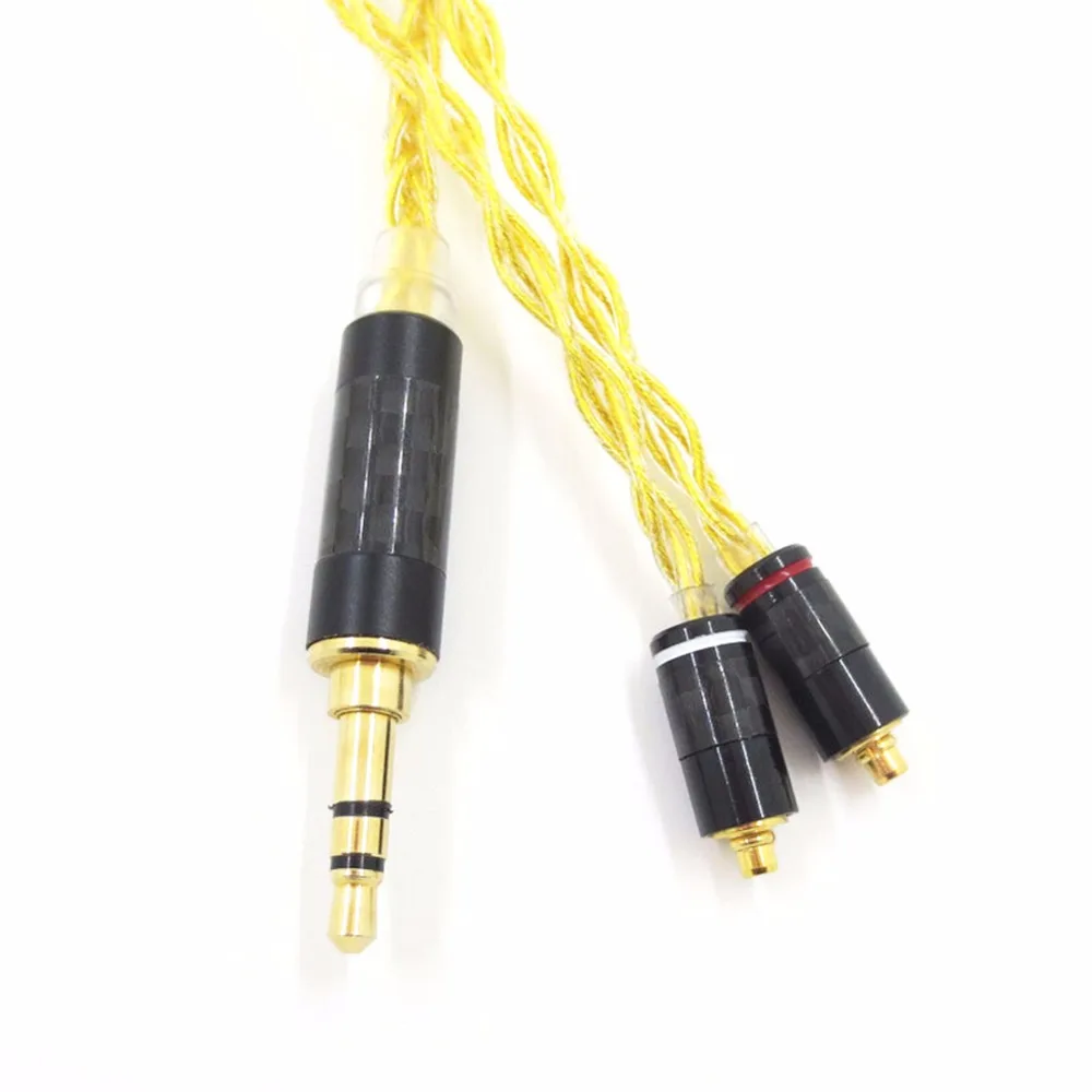 TOP-HiFi 3.5mm Stereo Hand Made Replacement MMCX Cable  for N3AP SE535 SE846 W80 W40 Headphone Upgrade Cable