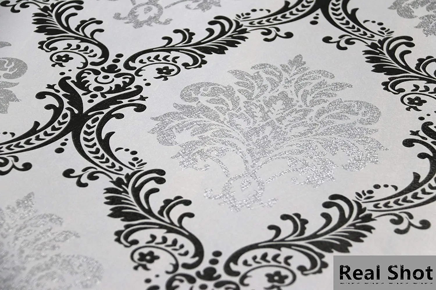 5M White Black Peel and Stick Wallpaper Removable Contact Paper Decorative Damascus Wall Paper Flower Self Adhesive Wallpaper