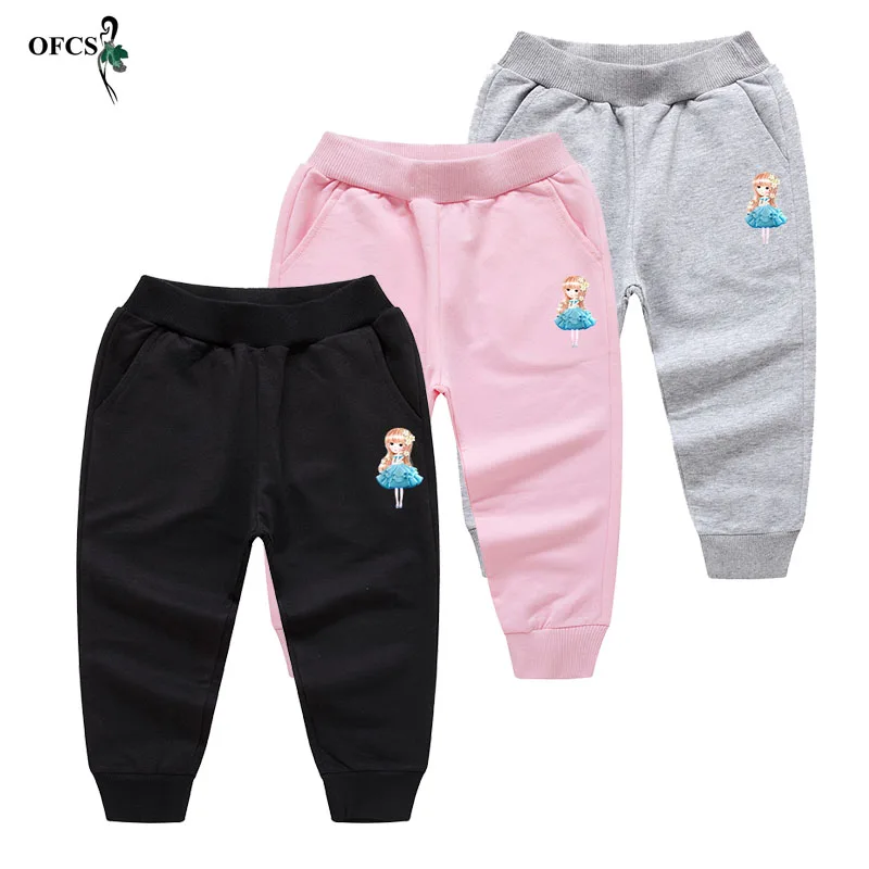 

Fashion Toddler Stretchy Pants Autumn Elastic Waist Cartoon Cotton Trousers Girl Casual Sport Jogging Enfant Garcon Pants 2-12 T