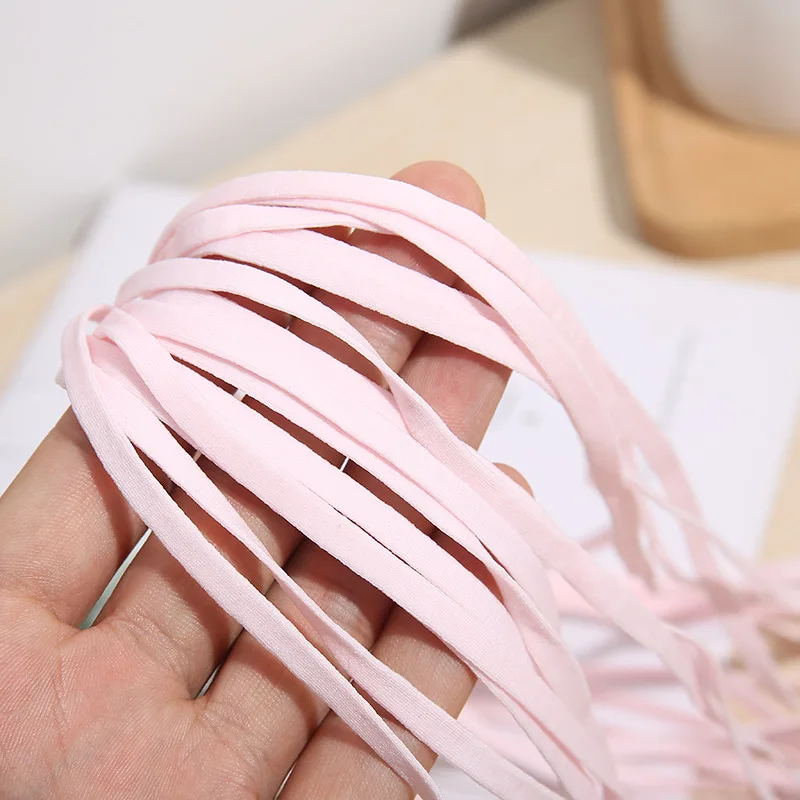 5/10/20 Yards 5mm Colorful Soft Hair Band Mask Ear Strap Color Elastic Bands Rubber Rope Underwear Bra Shoulder DIY Sewing