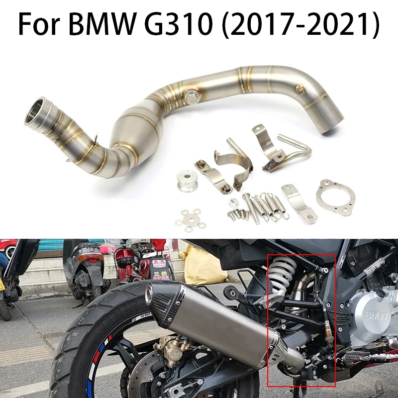 

For BMW G310 2017-2021 Motorcycle Exhaust Front Pipe Muffler Middle Link Connect Pipe Header Connector Tube Escape Accessories