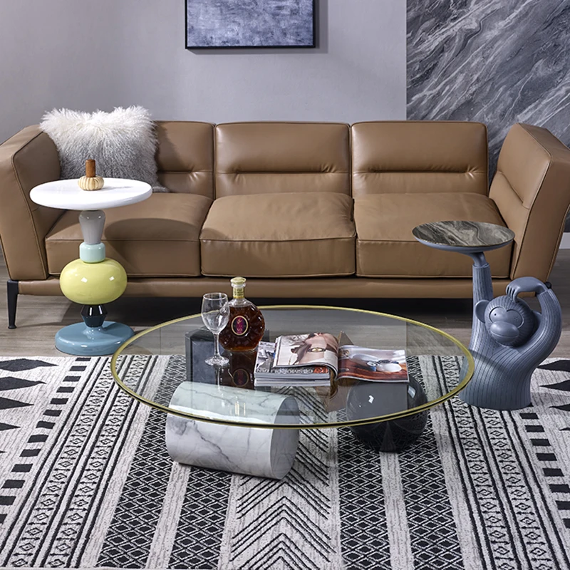 Nordische Möbel, Teetische mit Geometrie, Wohnzimmer-Sofa-Beistelltisch, Zuckerkürbis-Couchtisch, Nachttisch, runder Schreibtisch, individuell gestaltet – Detail 3