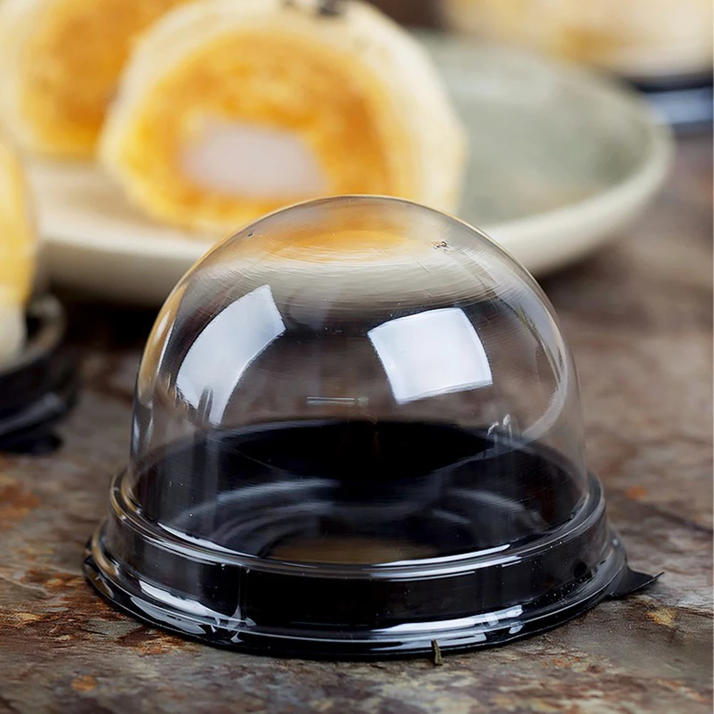 50pcs Packing Boxes Transparent Plastic Cake Boxes Non Food Grade Environmental Dessert Packaging
