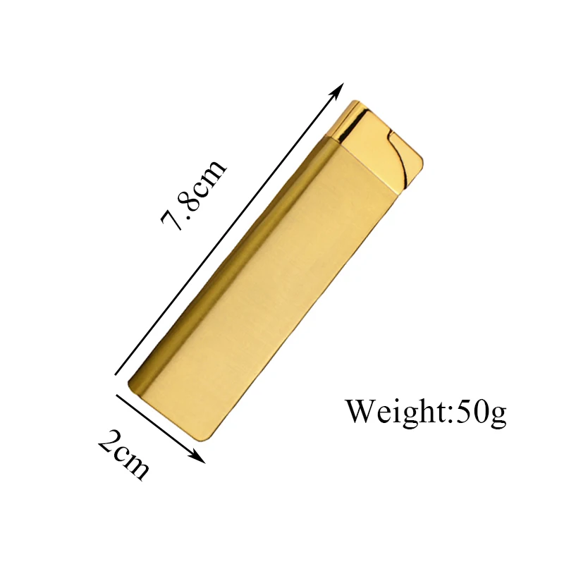 Metal Lighter Slender Windproof Green Flame Jet Butane Lighter Gas Cigarette Lighter For Men and Women