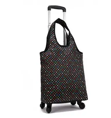 Rolling Luggage  Bag Women hand Luggage Bag Women Shopping Bag  Travel Trolley Shoulder Bag  on wheels Grocery Trolley Bag